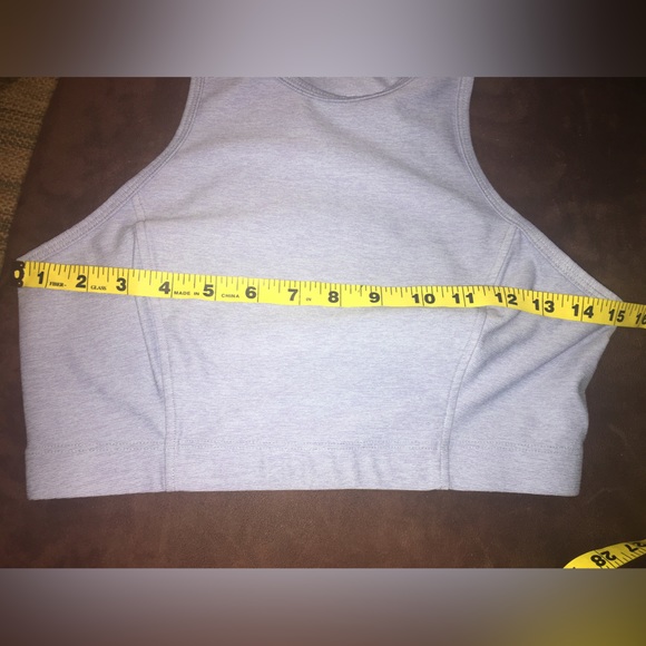 Outdoor Voices Athena High Neck Crop Top Sports Bra Lilac Medium. - Picture 7 of 13